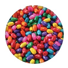 유니아트 5000통 모양비즈 1번 나무비즈 타원소/구멍/구슬/모양/비즈/꿰기/공예/용/목걸이/팔찌/DIY, 5000개