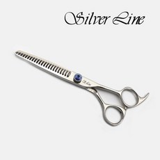 TW-23 실버라인 23발 숱가위 애견미용가위, 1개