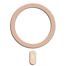 호환 맥세이프 호환용 마그네틱 금속판 링 무선 충전기 다리미 시트 스티커 아이폰 호환 16 15 14 13 프로, 16 Gold 1PCS