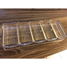 頂峰娛樂 德州撲克壓克力透明籌碼盒 現貨 籌碼收納盒, 1個, 100片裝（不帶蓋）