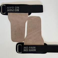 牛皮拉力帶 握力帶 助握帶 硬舉 拉背 引體向上 健身助力帶護腕男女握力牛皮護掌引, 大號加強棕色牛皮鋼印款一對, 1個