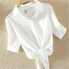 VergoPerco 여성 여름 섹시 셔츠 반팔 통기 비치 캐주얼 6687