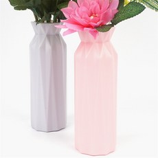 플라스틱 화병 꽃병 일자형, 민트