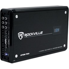 로크빌 아톰 P20 마린 ATV 앰프 1600W 4채널 클래스 AB 블루투스 다이노 인증 볼트 미터 보트 오디오에 적합, 440w