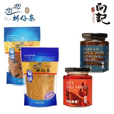 真匯吃嚴選米食粥品超級配四入組 (豆豉小魚、狠辣辣椒醬、烏魚鬆、海苔虱目魚鬆), 1個