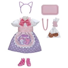 TAKARA TOMY Licca 莉卡娃娃 LW-13 貓貓麵包店員服裝組, 1個