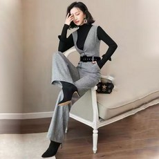 女生運動休閒套裝，兩件式運動套裝，韓版大尺碼顯瘦時尚，2023秋冬新款氣質闊腿褲，女裝洋氣減齡三件套