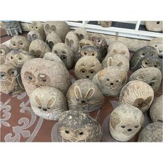 自然石雕刻裝飾擺件, 1個