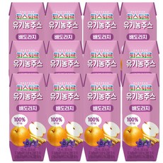 파스퇴르 유기농주스 배도라지, 125ml, 12개