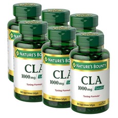 네이처스 바운티 씨엘에이 1000mg 토날린 소프트젤 Nature's Bounty CLA Tonalin, 6개, 50정