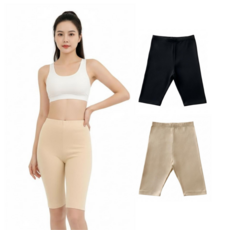 [2개 세트] 컬러인베리 기모 5부 레깅스 속바지