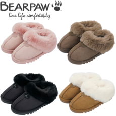 백화점 상품 베어파우 키즈 양털 슬리퍼 퍼안감 겨울 편안하고 따뜻한 등하교 등하원 신발