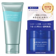 아쿠아라벨 에스테틱 세안 젤 + 스페셜 젤크림 브라이트닝 올인원, 210g, 1세트