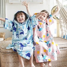 아동비치가운 초등학생 샤워 가운 아기 판초 타월 다용도 빠른건조