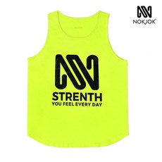 [녹족] 맨즈 베이직 레터링 헬스 나시 N그린