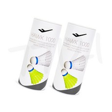 프로스펙스 나일론 셔틀콕 호크 1000, LIME, 3개입, 2개