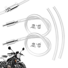 Yitexin 범용 유체 브레이크 블리더 호스 2팩 단방향 브레이크 블리더 체크 밸브 튜브 공구 키트 역류 방지 소프트 파이프 자동차 오토바이용 금속 클램프 포함 (2팩), Yitexin 범용 유체 브레이크 블리더 호스 2팩,