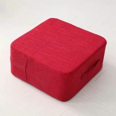 패브릭 린넨 사각 키높이 방석 스툴, J. 밝은 빨간색, A. 직경 40 높이 20cm, 1개