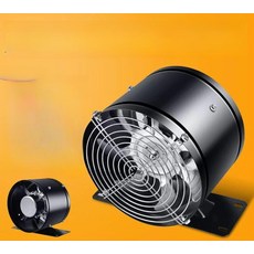 배기 후드 주방 레인지 환기 모터 팬 업소용 부엌 가정용 닥트 흄, 7인치 블랙메쉬 커버 + 베이스 포함