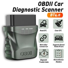 자동차 스캐너 리더 도구 진단 OBD2 스캔 코드 재설정 BT4 블루투스 기능 OBDII/EOBD, Black-green, 1개