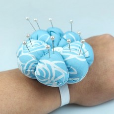 블루 손목 핀쿠션 바늘 꽂이 바늘 쿠션 홀더 바느질 시침핀 방석 핀봉, 1개, 상세페이지 참조