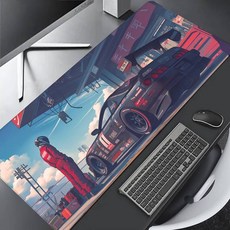 게이밍 장패드 럭셔리카 로고 마우스 패드 사무실 게이머 키보드 데스크 매트 노트북 대형 애니 90x40 게임, 400x800x2MM, sports car