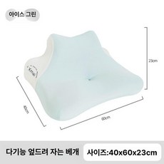 에우셉 메모리폼 슬립 베개 23cm 말차 10 그린 텐더블루 60x40x23cm 9-23cm, 아이스그린