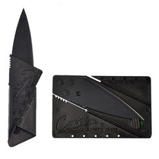 캠핑 등산 낚시용 접이식 카드 나이프 칼 만능툴 미니멀티툴 멀티 캠핑칼 주머니툴 캠핑용품잡화 능 작업용, 1개, 블랙