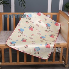 嚴選冰絲涼蓆水晶絨隔尿墊透氣可洗雙面寶寶防漏吸水吸溼可水洗, 1個, 黃色系列:30x40cm