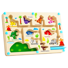 蒙氏木質磁性數字迷宮教具 冰淇淋/恐龍 運筆計數板, 多種顏色, 1個