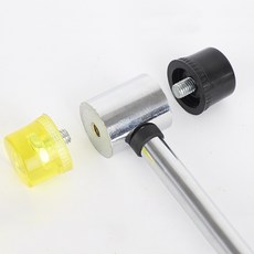 라인테크 우레탄망치 고무망치 탈부착 양용망치 공예망치 양면망치, 1개, 양면 우레탄망치