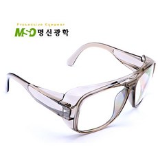 명신광학 국산 보안경 J-67A 측면 보호 커버 투명 무색 안전 작업 얼굴 안경 보호안경 산업용 뿔테 KP-101A K2-101A, 1개