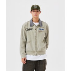 브랜드정품 와키윌리 WACKY WILLY 카라 배색 워크자켓 베이지 343780