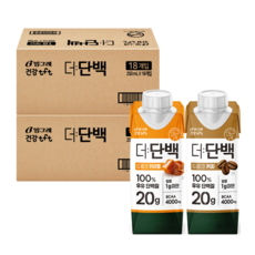 빙그레 더단백 드링크 프로틴음료 2종 혼합(카라멜18+커피18) 총 36개, 250ml