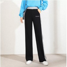 POMTOR 여성 빅사이즈 일자핏 바지 밴딩 캐주얼 트레이닝복 팬츠(M-4XL)