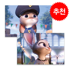 디즈니 주토피아 렌티큘러 엽서 03-주디 홉스, 아르누보, 디즈니 저