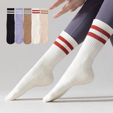 애프터러닝 삼선 논슬립 필라테스 양말 쿠션 두툼한 요가 러닝 스포츠 등산 3켤레, 화이트 3켤레, 1개