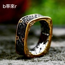 新款不鏽鋼電鍍間金戒指 跨境熱賣個性簡約鈦鋼男士指環