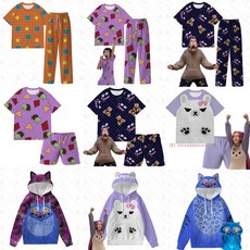 獵魔女團 Cosplay 牛奶絲 睡衣套裝 T恤 男女同款 套頭衛衣 連帽衫 卡通印花