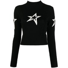 퍼펙트모먼트 로고 프린트 케이블 니트 스웨터