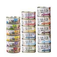 靖 貓罐頭 禾風米系列, 1個, 【美味罐160g】沙丁魚+鮪魚+雞肉,24罐組(超取限一箱)