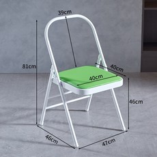 요가 체어 자세 교정용 홈트 스트레칭 보조의자 접이식, 녹색요가의자1.5두꺼운평행봉전문모델, 1개