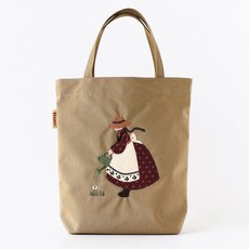 미모양 소녀 자수 예쁜 미니 에코백 토트백