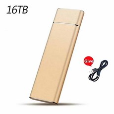 탁상용 원목 ai 블루투스 휴대용 고속 외장 솔리드 스테이트 하드 드라이브 128TB 1TB 2TB SSD 100% 16TB 8TB USB3.0 인터페이스 모바일, 16TB Gold