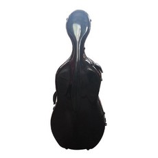 고급 유리섬유 첼로 하드 케이스 경량 가방 악기 보관, 퓨어블랙