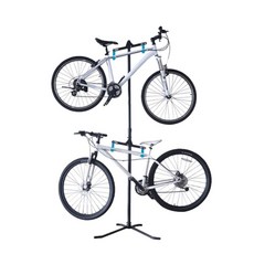 獨立式兩輛自行車掛架 高度角度衣架寬度皆可調節 單車收納架 自行車存放處 腳踏車展示架, 1個
