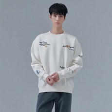 체이스컬트 공용 드로잉 기모 맨투맨 티셔츠-CFRU5125D0A