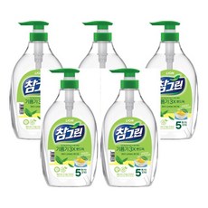참그린 기름기 뽀드득 500g 용기 5개입 라이온코리아 녹차 주방 세제 설거지 기름기뽀드득