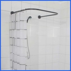 욕실 샤워커튼봉 ㄷ자 80cm 블랙 코너 곡선봉 bbr+x6WTVR, 1개, 단일