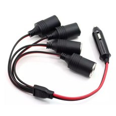 汽車點菸器擴充線 一拖四, 1個, 4